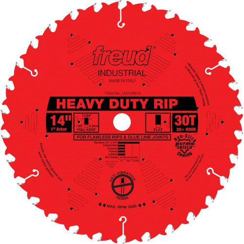 Freud LM72R014 TCS Industrial Saw Blade - Ripping, 14", 30 Teeth, Wood Use - Each