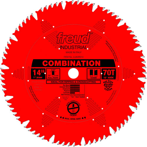 Freud LU84R014 TCS Industrial Saw Blade - General Purpose, 14", 70 Teeth, Wood Use - Each
