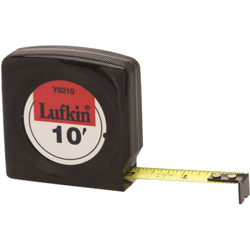 Lufkin By Crescent  Y8210  Mezurall<sup>?</sup> Return Tape Measure, 1/2" x 10', Imperial Graduations - Each