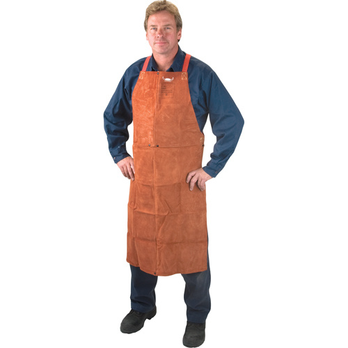 Weld-Mate  Leather Apron, Bib, 36" L, Lava Brown? - Each