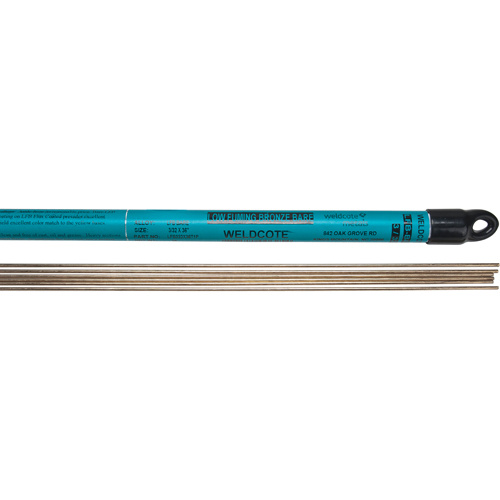 Weldcote Metals  LFB116X36T1P  36" Cut Length TIG Rods, 1/16", Low Fuming Bronze-Bare - Each