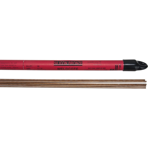 Weldcote Metals  SIB18X36T1P  36" Cut Length TIG Rods, 1/8", Silicone Bronze - Each