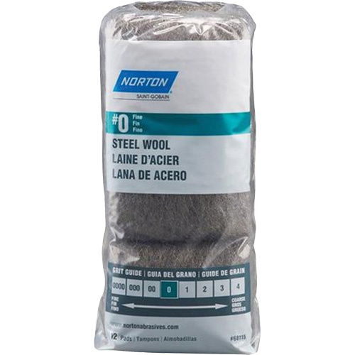 Norton  7660768115  Steel Wool, Roll, Grade 0 - Pack of 12