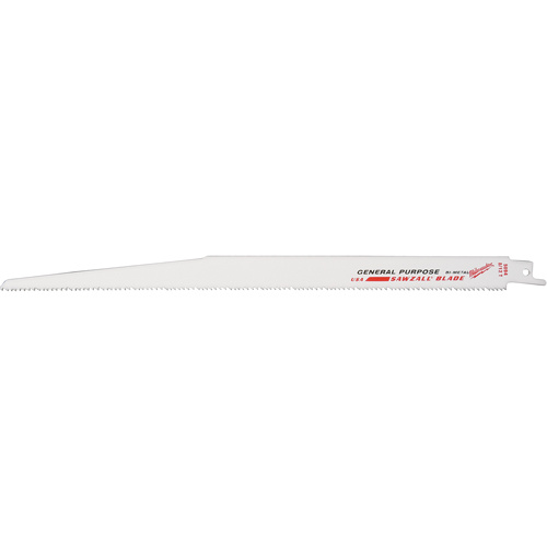 Milwaukee 48-01-2094 Sawzall Blade, Bi-Metal, 8-12 TPI, 12" L x 1" W-(Each)