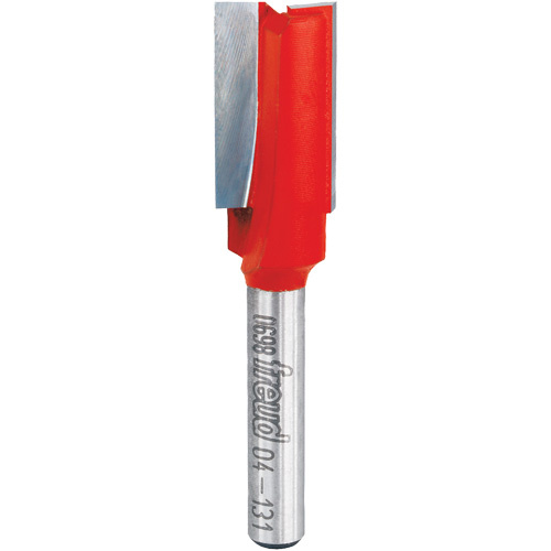 Freud 04-131 Freud Router Bit - Double Flute Straight Bit, 1/2" Dia., 1-1/4" H, 1-7/8" L, 1/4" Shank - Each