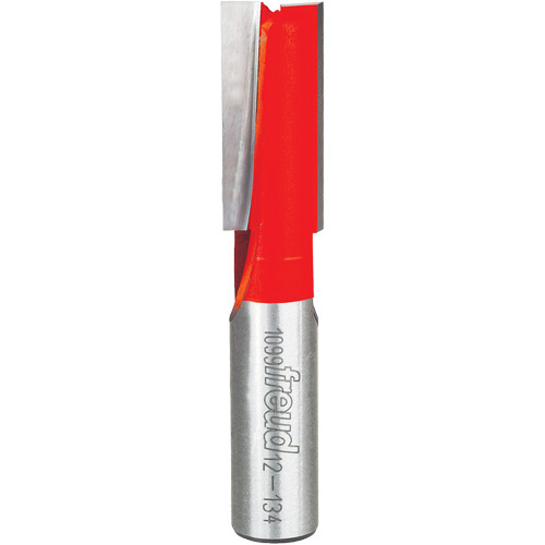 Freud 12-134 Freud Router Bit - Double Flute Straight Bit, 9/16" Dia., 1" H, 2-7/8" L, 1/2" Shank - Each