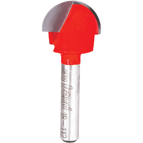 Freud 18-112 Freud Router Bit - Round Nose Bit, 3/4" Dia., 1/4" Shank - Each