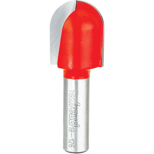 Freud 18-126 Freud Router Bit - Round Nose Bit, 1" Dia., 1/2" Shank - Each
