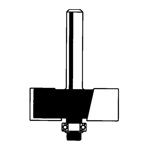 Freud 32-502 Freud Router Bit - Rabbeting Bit With Bearing Set, 1-3/8" Dia., 1/4" Shank - Each