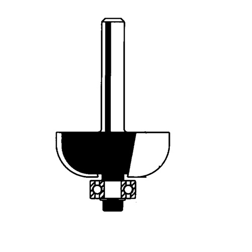 Freud 30-094 Freud Router Bit - Cove Bit, 1/2" Dia., 1/4" Shank - Each