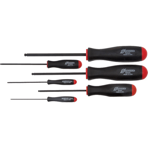 Bondhus 10686-BON Ball Driver Screwdriver Sets - Metric, 6 Pcs. - Each