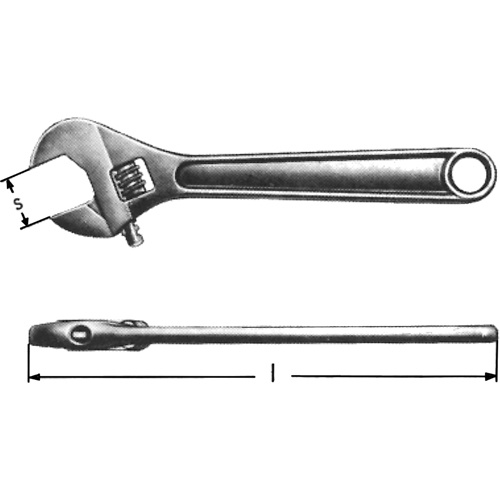 Ampco  W-70  Adjustable Wrenches, 15/16, 6" Length - Each