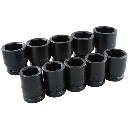 Gray Tools  45010  Socket Set, 10 Pcs, Impact, 3/4" Drive Size - Each