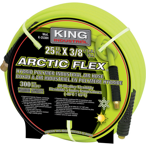 King Canada  K-2538H  25' Hybrid Polymer Industrial Air Hose - Each