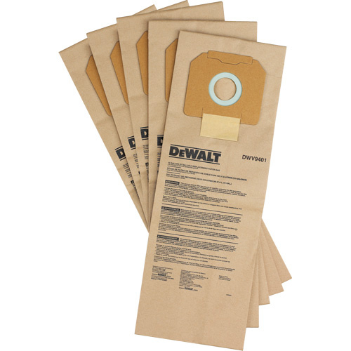 DEWALT  DWV9401  Paper Bags for Dust Extractors - Pack of 5