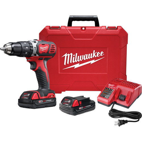 Milwaukee 2607-22CT M18? Cordless Compact Hammer Drill/Driver Kit, 1/2" Chuck, 18 V - Each