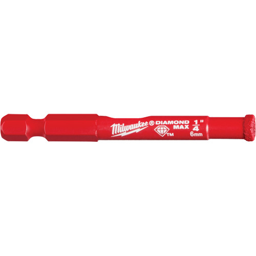 Milwaukee 49-56-0505 Diamond Plus Hole Saw, 1/4", 1/2" Depth of Cut, Diamond-(Each)