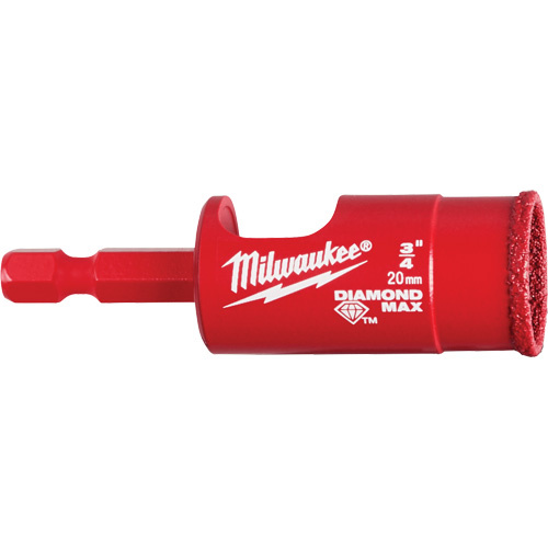 Milwaukee 49-56-0515 Diamond Plus Hole Saw, 3/4", 1/2" Depth of Cut, Diamond-(Each)