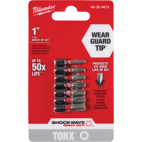 Milwaukee 48-32-4615 Shockwave? 1" Impact Duty? Torx<sup>?</sup> Bit Set - Each