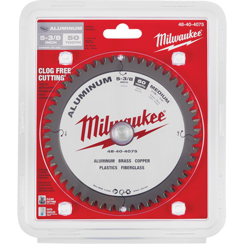 Milwaukee  48-40-4075  Circular Saw Blade, 5-3/8", 50 Teeth, Non-Ferrous Use - Each
