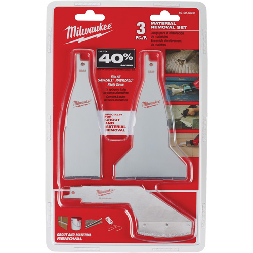 Milwaukee 49-22-5403 Sawzall 3-Piece Material Removal Blade Set-(Each)