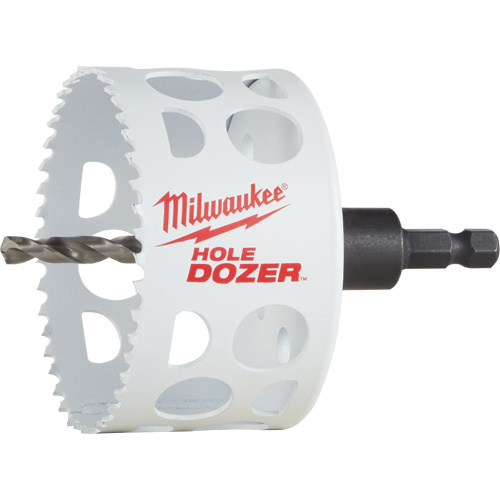 Milwaukee 49-56-9670 Hole Dozer Hole Saw with Arbor, 3", 1-5/8" Depth of Cut, Bi-Metal-(Each)