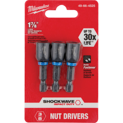 Milwaukee  49-66-4525  Shockwave? Impact Duty? Magnetic Nut Driver, 3/8" Drive Size, 1-7/8" Length - Each