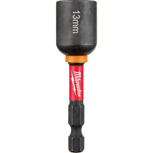 Milwaukee  49-66-4613  Shockwave? Impact Duty? Nut Driver, 1/4" Tip, 13 mm Drive, 2-9/16" L, Magnetic - Each