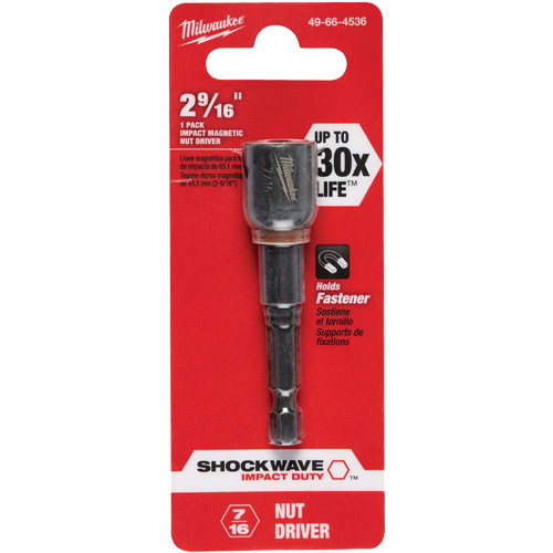 Milwaukee  49-66-4737  Shockwave? Impact Duty? Magnetic Nut Driver, 1/2" Drive Size, 2-9/16" Length - Each