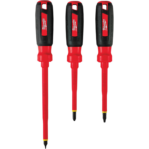 Milwaukee 48-22-2202 Insulated Screwdriver Kit, 1000 V, 3 Pcs-(Each)