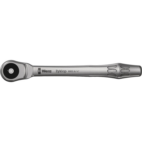 Wera Tools  5004003001  Zyklop Metal Ratchet 1/4 Push Through , 1/4" Drive, Plain Handle - Each