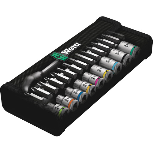 Wera Tools  5004017001  Zyklop Metric Metal Ratchet Set, 28 Pcs, 1/4" Drive Size - Each