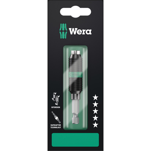 Wera Tools  5073420001  Bitorsion Bitholder Adaptor, 1/4" Drive Size, 2-15/16" L - Each