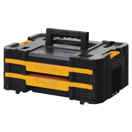DEWALT  DWST17804  TSTAK<sup>?</sup> IV Tool Box with Double Shallow Drawers, 16-1/4" x 12-1/4" x 6-3/8", Black - Each