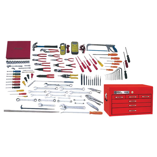 Gray Tools  MS3114  Electricians Master Set With Top Chest, 114 Pieces - Each