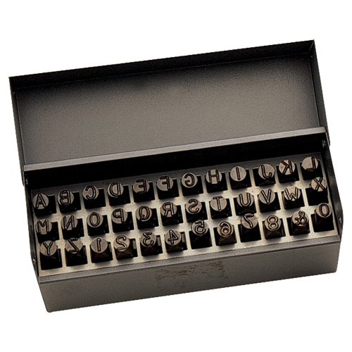 Gray Tools 34-20624 Letter & Number Hand Stamp Set, 36 Pieces-(Each)