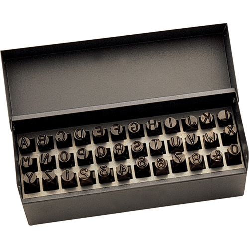 Gray Tools 34-20625 Letter & Number Hand Stamp Set, 36 Pieces-(Each)