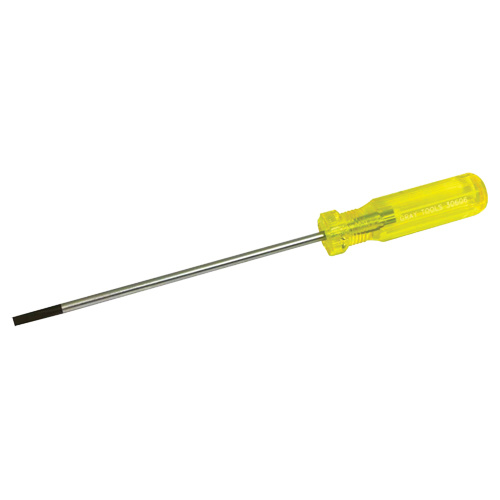 Gray Tools  30606  Electrician's Slotted Screwdriver, 3/16" Tip, Round, 9-1/2" L, Plastic Handle - Each