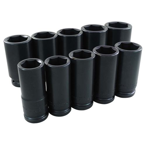 Gray Tools  45260  Socket Set, 10 Pcs, Impact, 3/4" Drive Size, Deep - Each