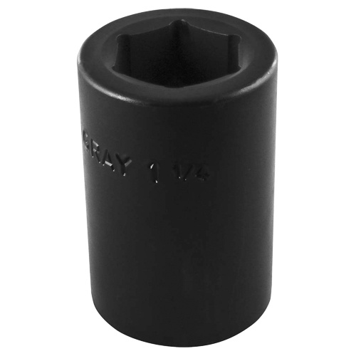 Gray Tools 9-040 Socket, Impact, 1-1/4", 2-1/2" Drive, 6 Points-(Each)