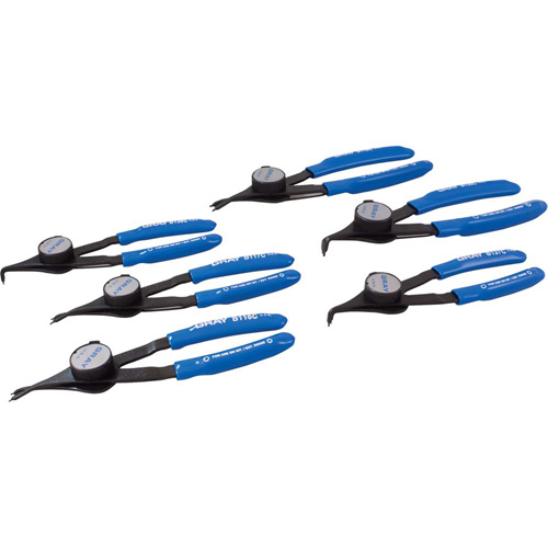 Gray Tools  83306  Convertible Retaining Ring Plier Set - Includes Plastic Case, 6 Pieces - Each