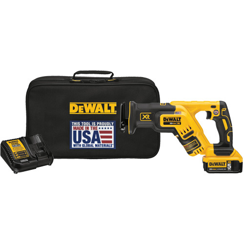 DEWALT  DCS367P1  Max XR<sup>?</sup> Compact Brushless Reciprocating Saw Kit, 20 V, Lithium-Ion Battery, 0-2900 SPM - Each