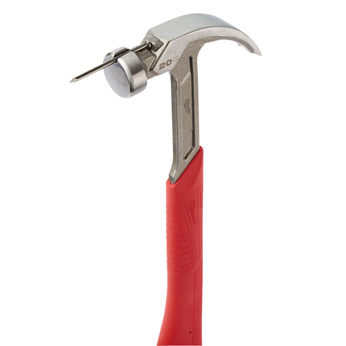 Milwaukee  48-22-9080  Curved Claw Smooth-Face Hammer, 20 oz., Solid Steel Handle, 14" L - Each