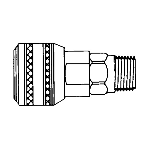 Topring  21.642  Quick Couplers - 3/8" Industrial, One Way Shut-Off - Automatic Couplers, Brass - Each