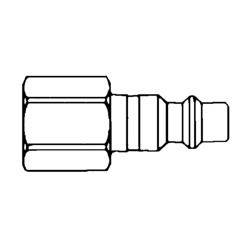 Topring  22.162  Quick Couplers - 1/2" Industrial, One Way Shut-Off - Plugs, 3/8" - Each