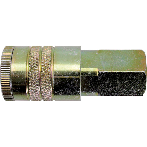 Topring  22.882  Quick Couplers - 1/2" Industrial, One Way Shut-Off - Manual Couplers, Zinc Plated Steel - Each