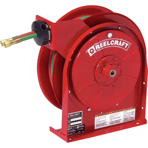 Reelcraft  TW5425 OLPT  Spring Retractable Welding Hose Reel, Welding Gases, 1/4" x 25', Dual Hose, 200 psi - Each