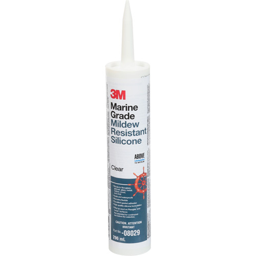 3M 8029 Marine Grade Silicone Sealant, 296 ml, Cartridge, Clear-(Each)