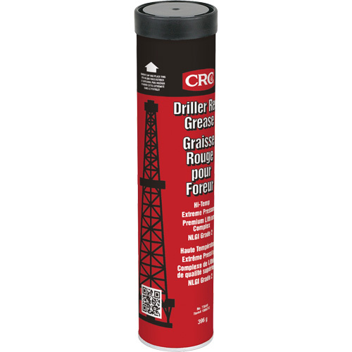 CRC Canada 1006211 Driller Red Grease Extreme Pressure Lithium Complex Grease, Cartridge-(Each)