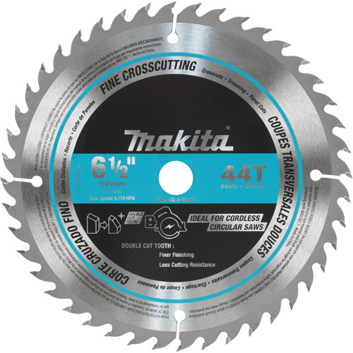 Makita  A-98360  Circular Saw Blade, 6-1/2", 44 Teeth, Wood Use - Each